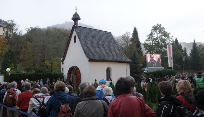 Pilgrims at the Original Schoenstatt Shrine